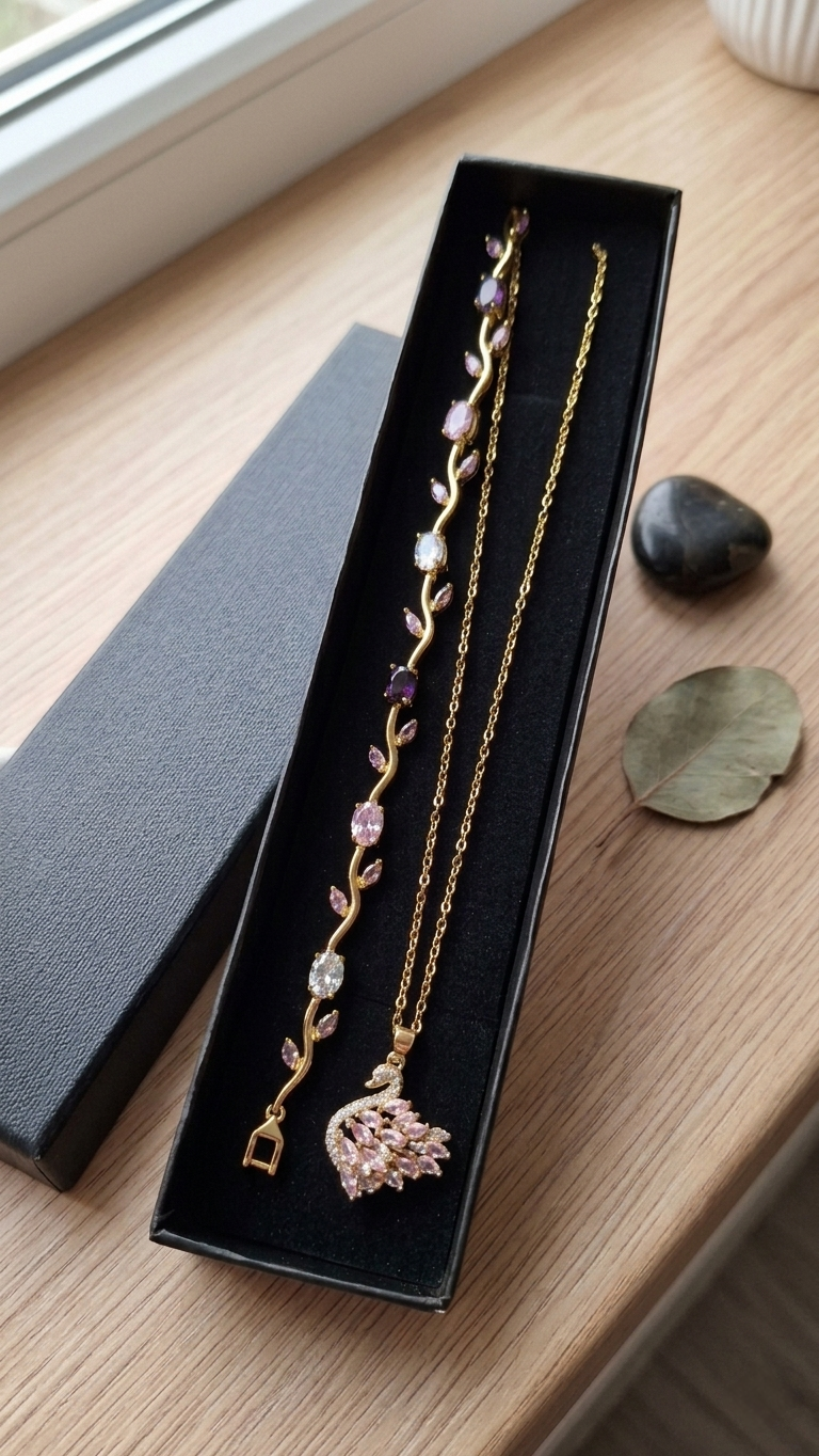 gourmette tulipe + chaine swan