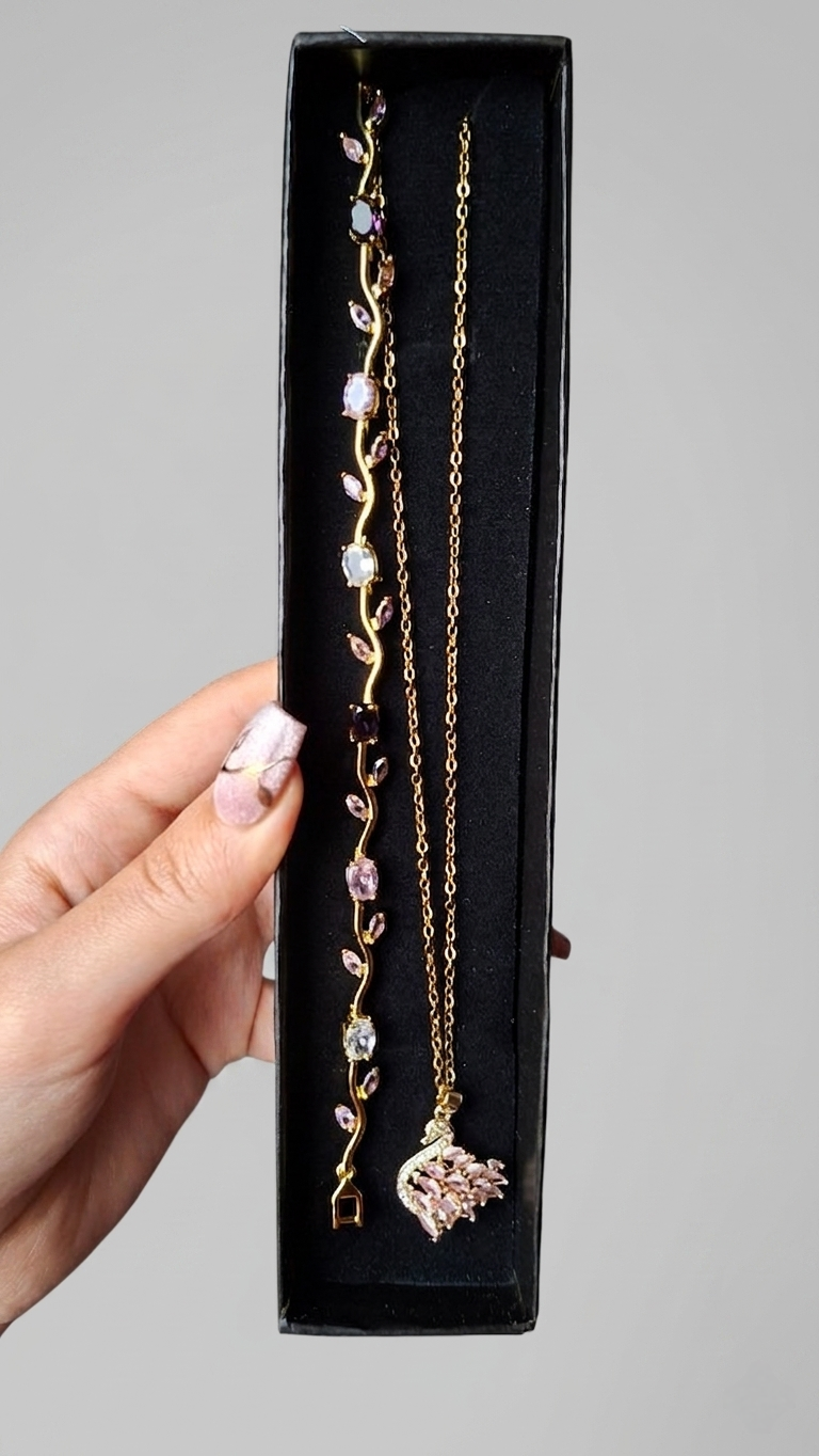 gourmette tulipe + chaine swan